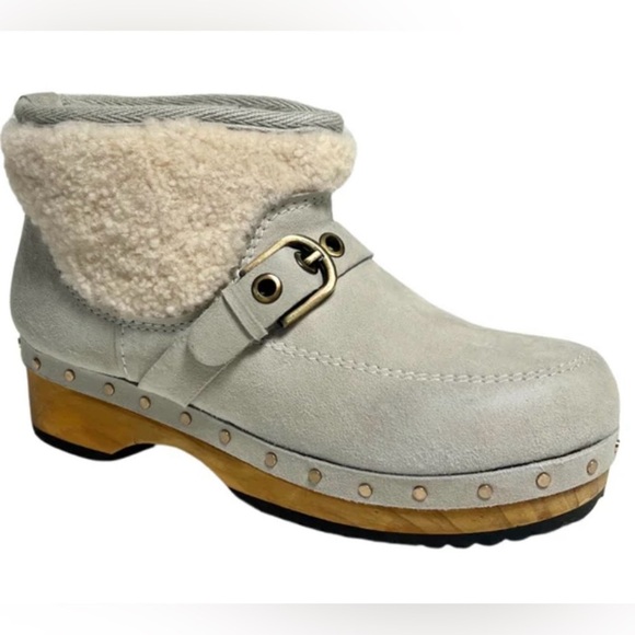 Free People Oak Clog Boots Dusty Bunny Sz 7.5 - Picture 9 of 12